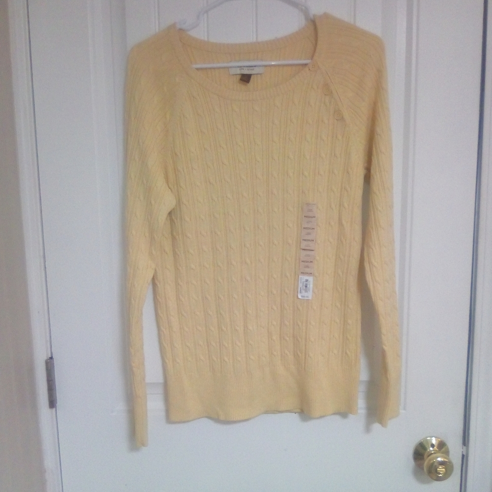 Sonoma Women's Light Yellow Sweater